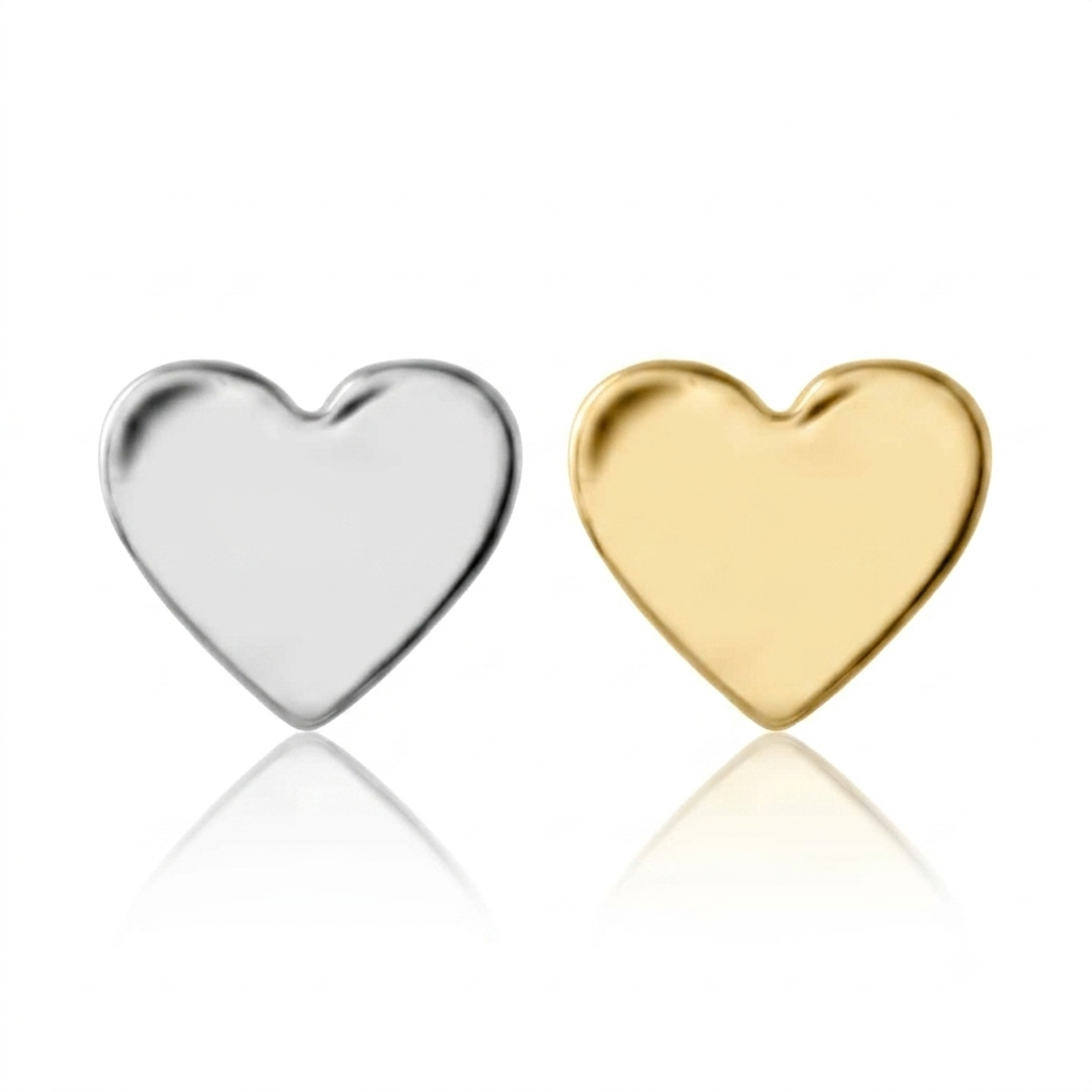 Gemini_Generated_Image_mze06emze06emze0 Titanium Plain Heart - Image 1