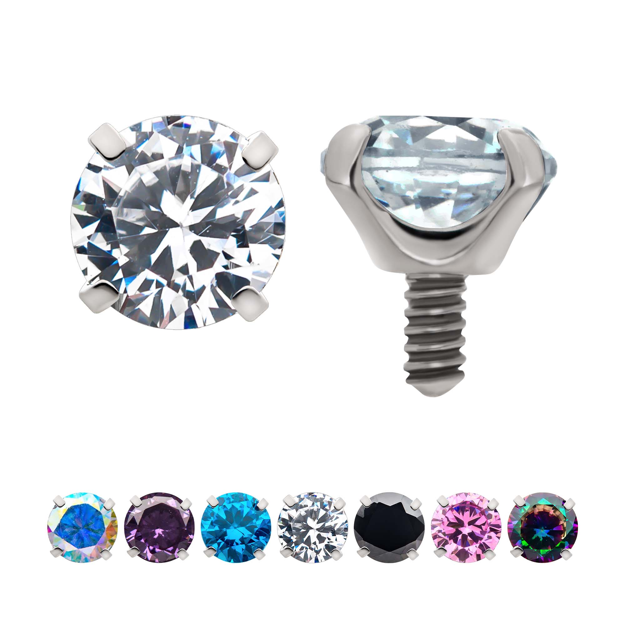 titd948-16.jpg Titanium Low-Profile Prong CZ Top - Image 1