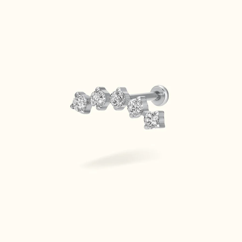 titanium_cluster_white_bg Titanium 5 Gem Prong Cluster - Image 1