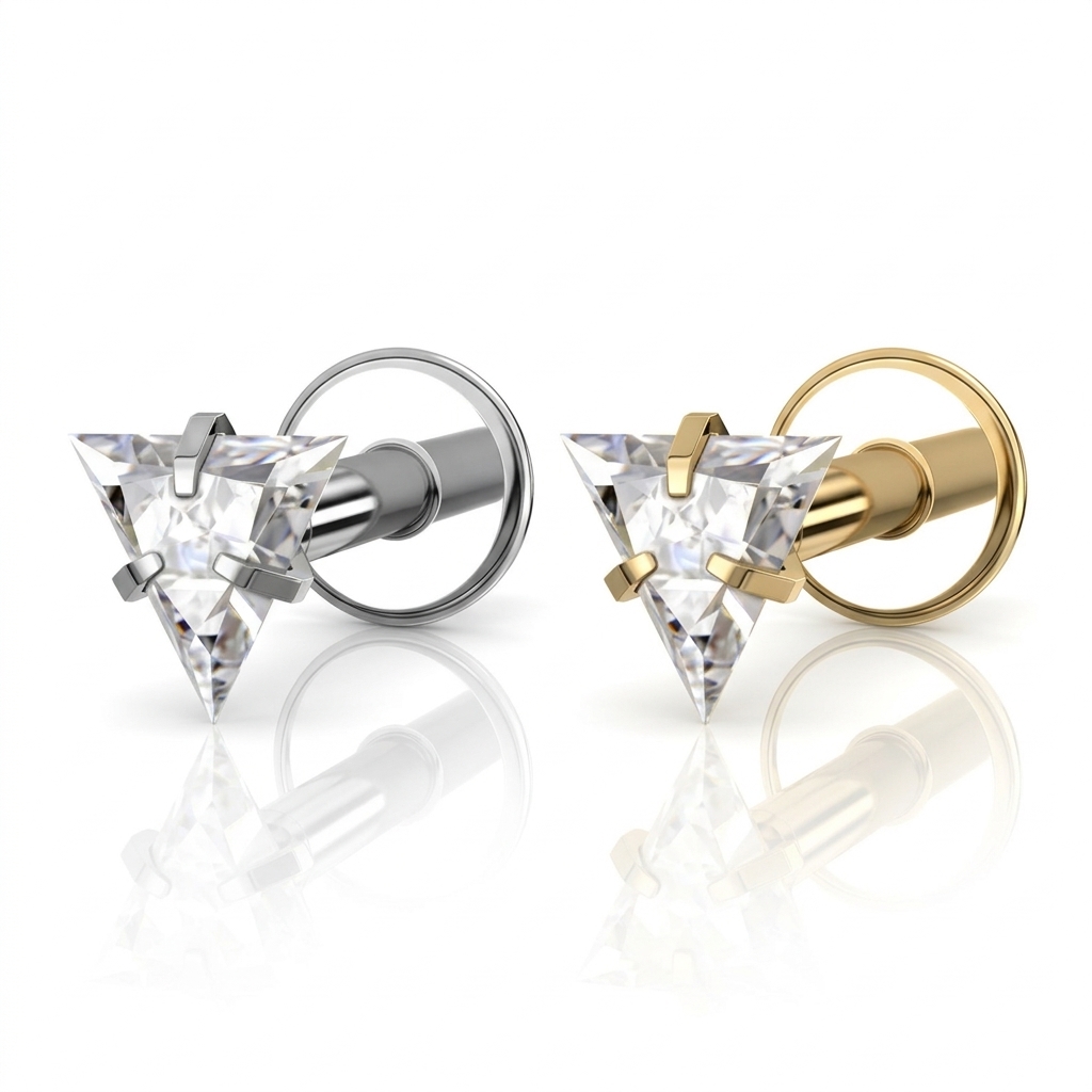 Gemini_Generated_Image_ehrh2xehrh2xehrh Titanium Prong Triangle CZ Top - Image 1