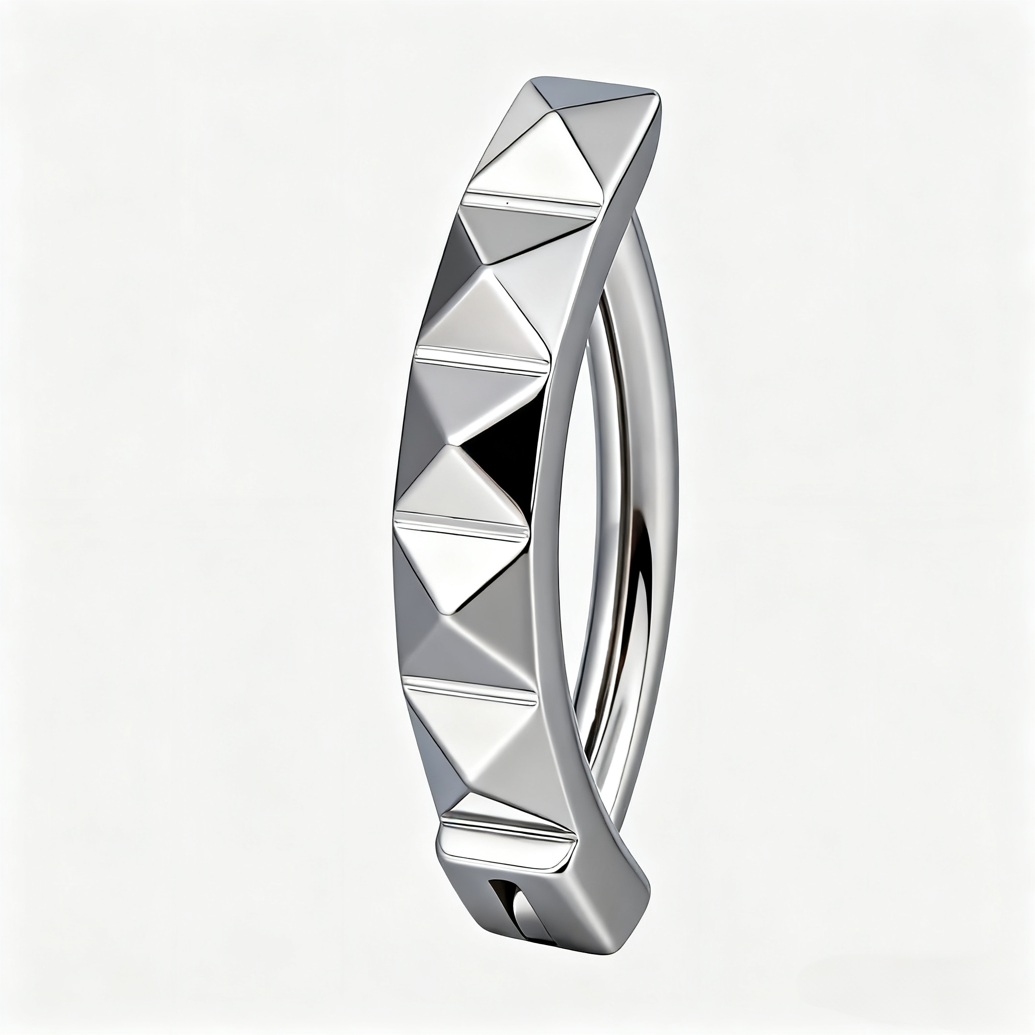 T-NR022-WGT1.610+43 Titanium Pyramid Navel Clicker - Image 1