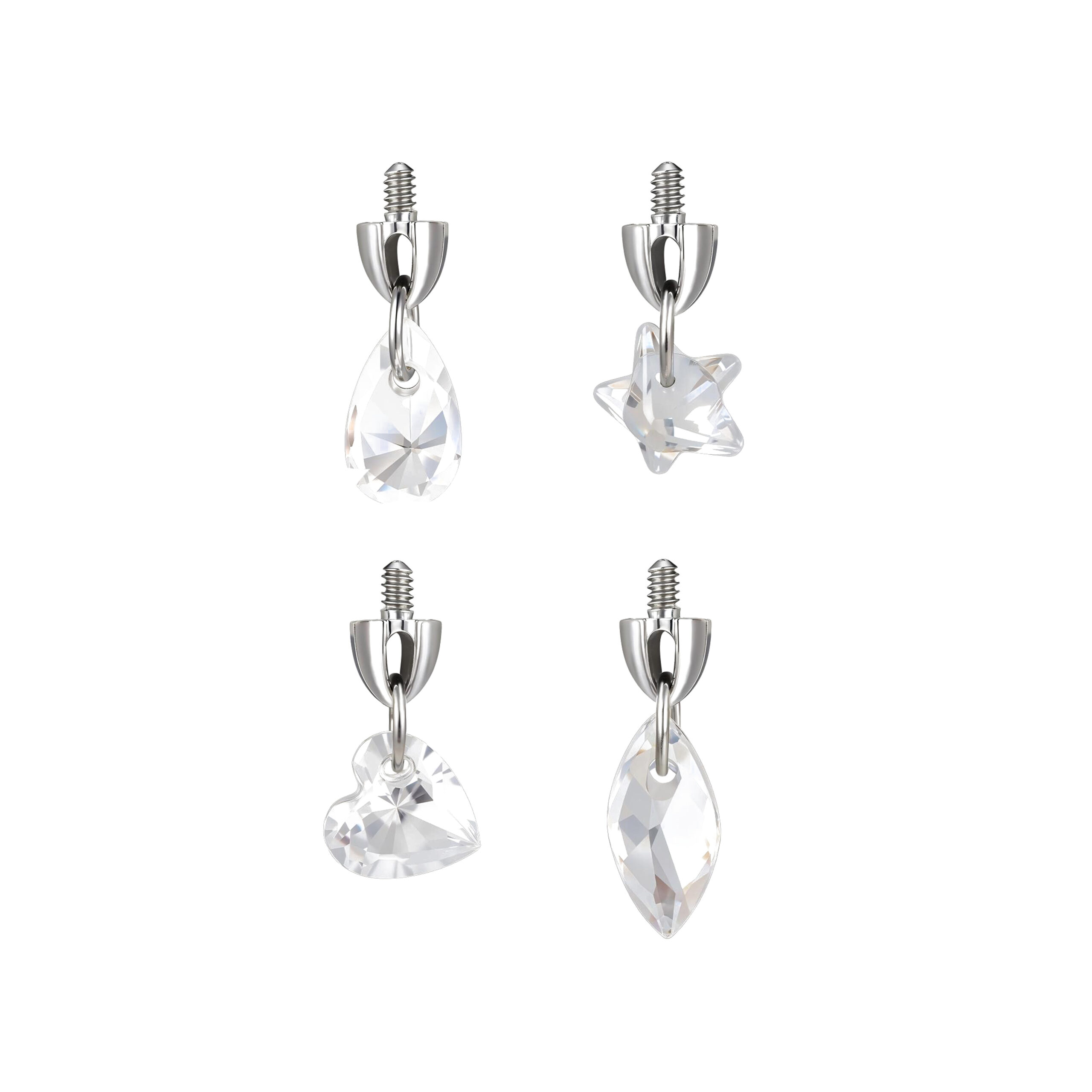 4dangles Crystal Dangle's, Teardrop - Star - Heart - Candelier - Image 1