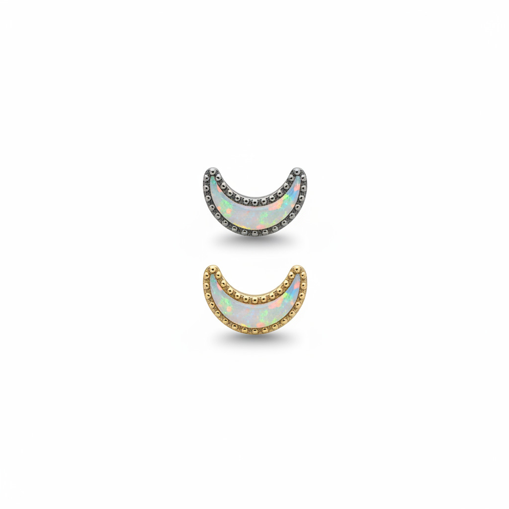 5ZXVE-zF Titanium Opal Crescent Moon - Image 1