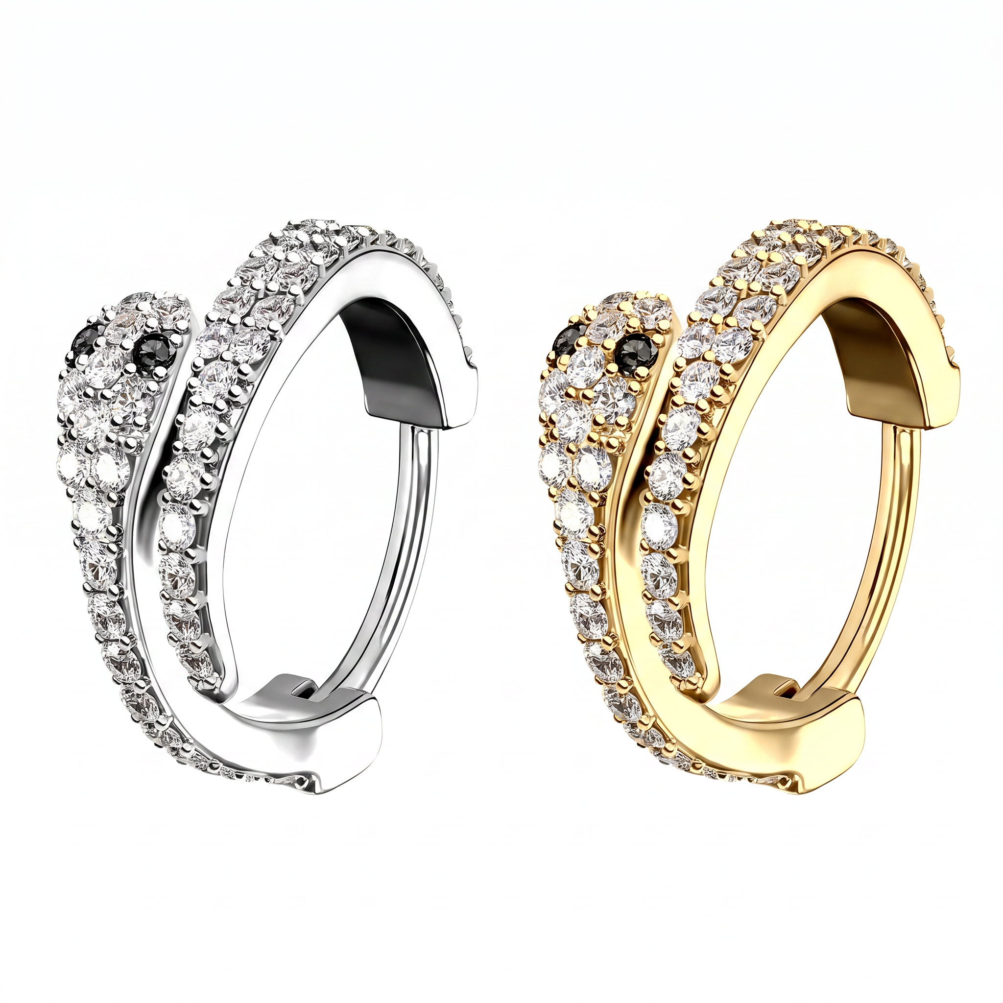 magnific__use-the-uploaded-image-as-the-only-and-absolute-re__65472 Double Row Snake Hugger Ring - Image 1