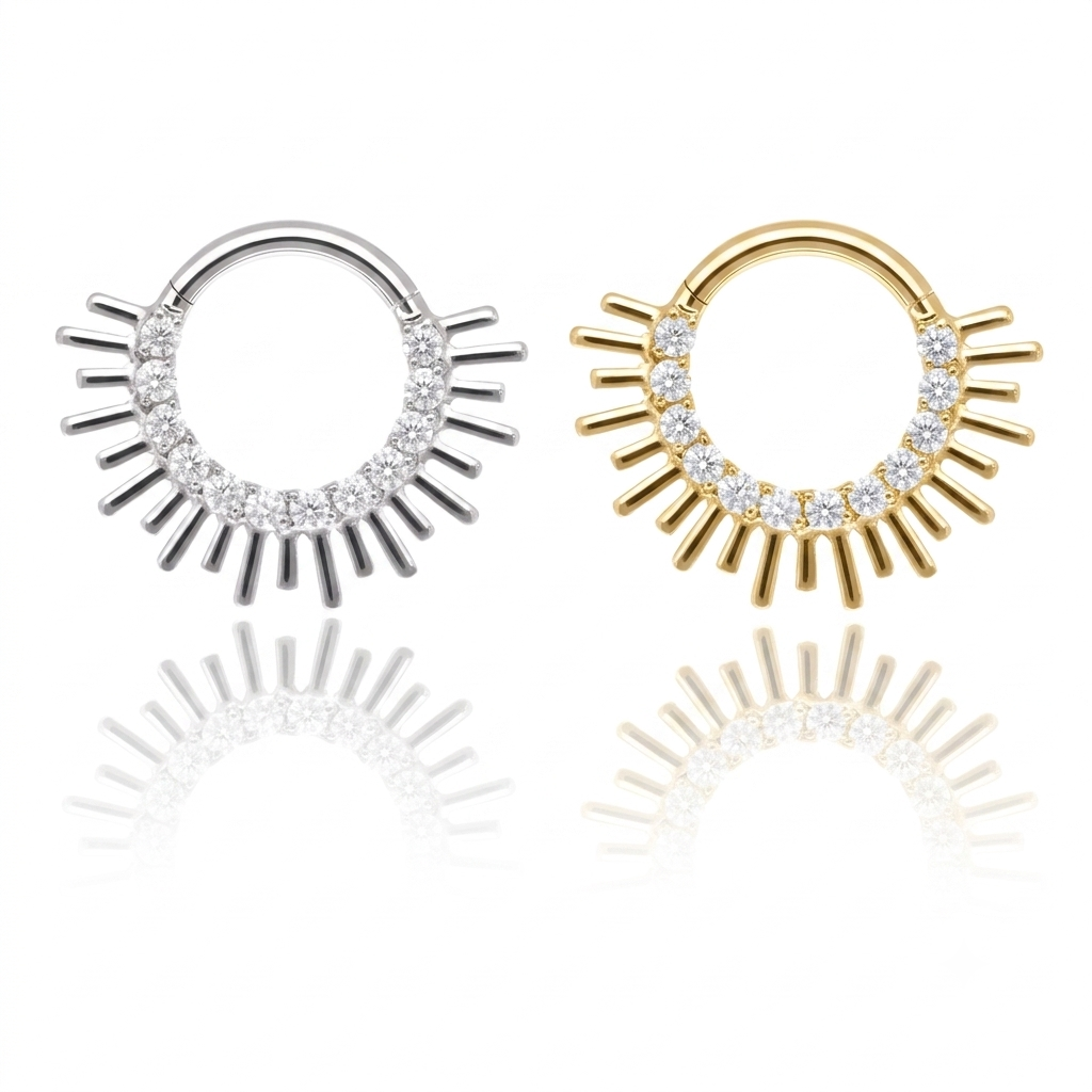 Gemini_Generated_Image_s6r52os6r52os6r5 Titanium Sunburst Hinged Ring - Image 1