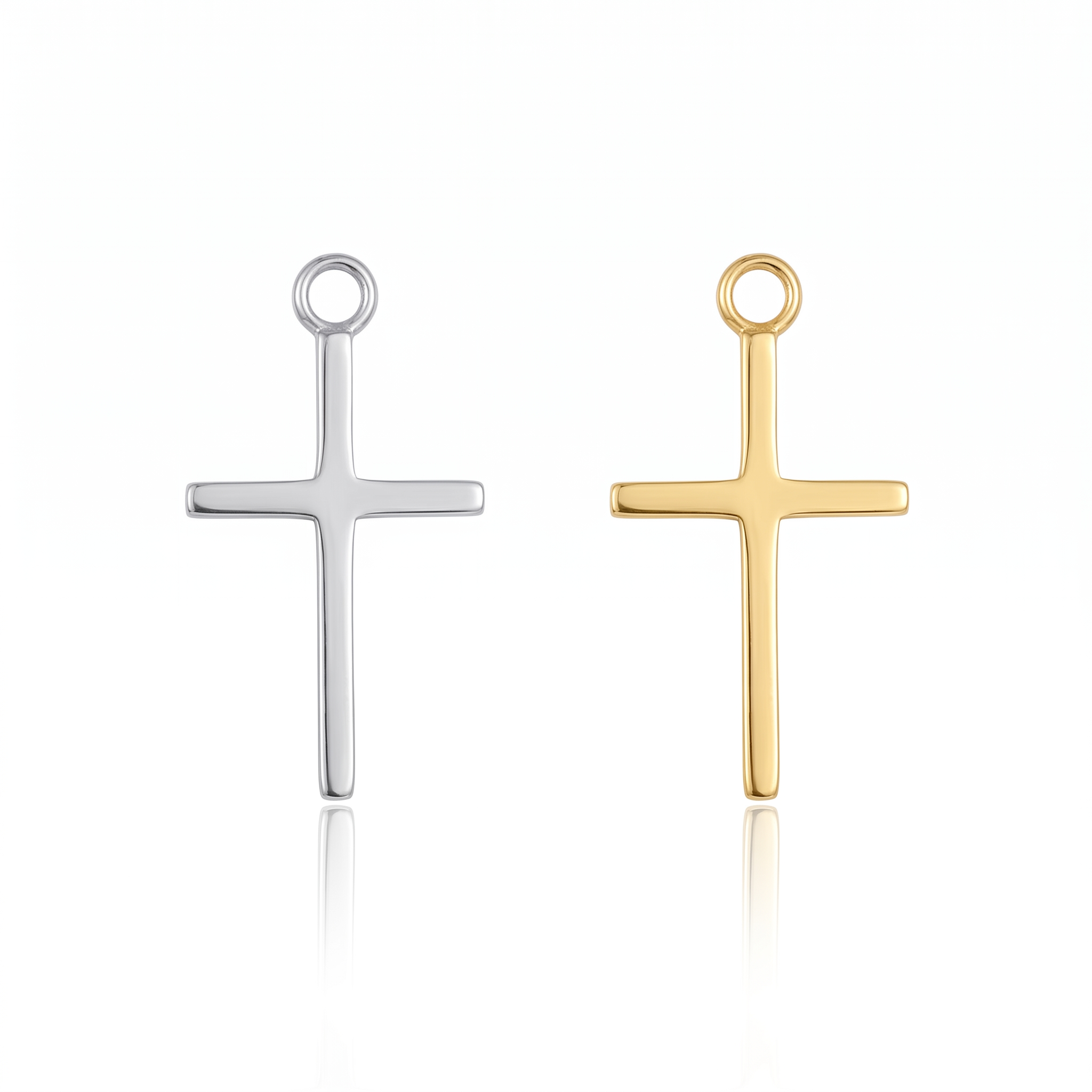 magnific__use-the-uploaded-image-as-the-only-and-absolute-re__84554 Titanium Plain Cross Charm (medium) - Image 1